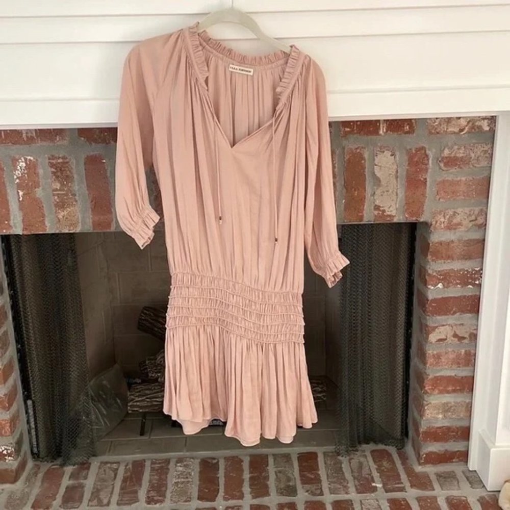ULLA JOHNSON Olga satin drop waist dress - Picture 4 of 6